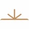 Ekena Millwork Saratoga Smooth Timber Gable Bracket, Western Red Cedar, 84"W x 31"H x 3 1/2"D x 3 1/2"F, 9/12 Pitch GBW084X31X0404SAR00SWR - alternate 1